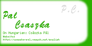 pal csaszka business card
