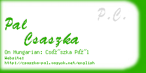 pal csaszka business card